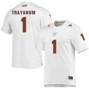 Men DeaMonte Trayanum White Arizona State #1 Jersey 161350-953