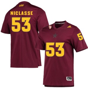 Men Fritzny Niclasse Maroon Arizona State Sun Devils #53 Jersey 175837-588
