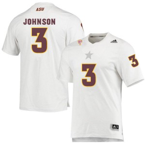 Men Isaiah Johnson White Arizona State Sun Devils #3 Jersey 501879-425
