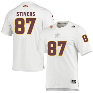 Men John Stivers White Arizona State Sun Devils #87 Jersey 698116-677