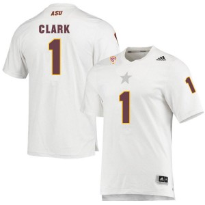 Men Jordan Clark White Sun Devils #1 Jersey 490685-605