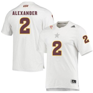 Men Lonyatta Alexander White Arizona State Sun Devils #2 Jersey 989725-103