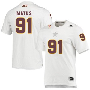 Men Michael Matus White Arizona State Sun Devils #91 Jersey 886781-462
