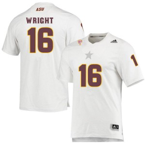 Men Stephon Wright White Arizona State Sun Devils #16 Jersey 216628-847
