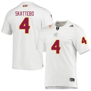 Men Cameron Skattebo White Sun Devils #4 Jersey 956146-519