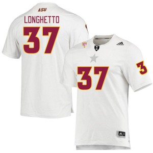 Men Dario Longhetto White Sun Devils #37 Jersey 673650-801