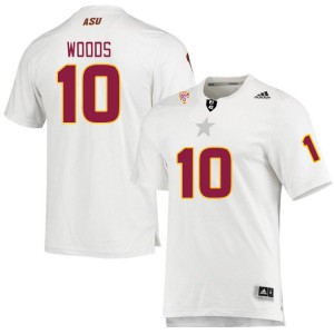 Men Ed Woods White Sun Devils #10 Jersey 435800-191