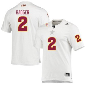 Men Elijhah Badger White Sun Devils #2 Jersey 209097-304