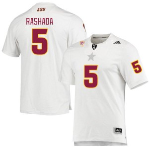 Men Jaden Rashada White Arizona State #5 Jersey 789370-344