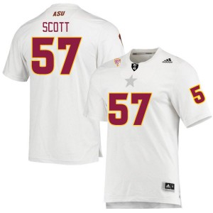 Men Kyle Scott White Arizona State Sun Devils #57 Jersey 188369-936