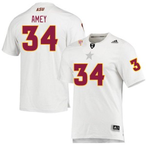 Men Myles Amey White Arizona State #34 Jersey 981117-589