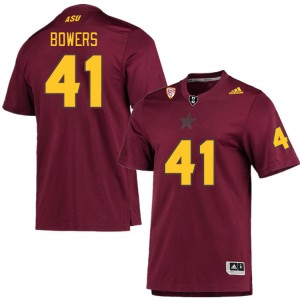 Men Zach Bowers Maroon Arizona State University #41 Jersey 154864-606