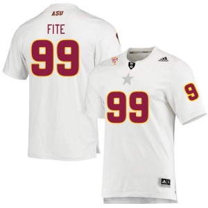 Men C.J. Fite White Arizona State University #99 Jersey 506912-615