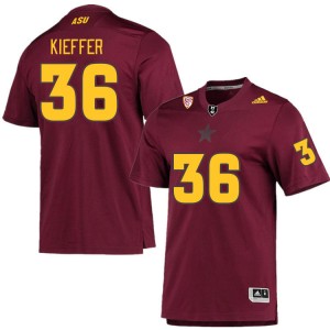 Men Carston Kieffer Maroon Arizona State Sun Devils #36 Jersey 833775-846