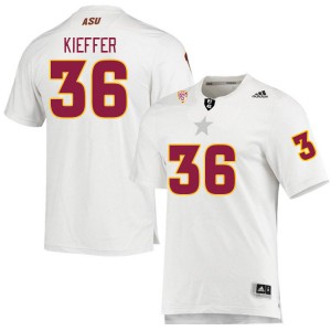 Men Carston Kieffer White Sun Devils #36 Jersey 221745-293