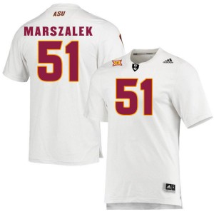 Men Cole Marszalek White Arizona State University #51 Jersey 912338-218