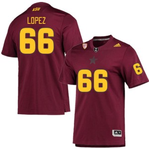 Men Connor Lopez Maroon Sun Devils #66 Jersey 371862-930