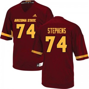 Men Corey Stephens Maroon Arizona State University #74 Jersey 598271-690