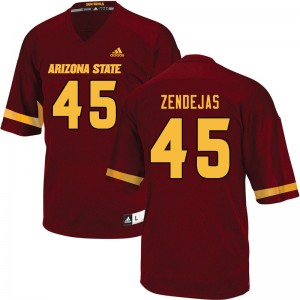 Men Cristian Zendejas Maroon Arizona State #45 Jersey 290124-889
