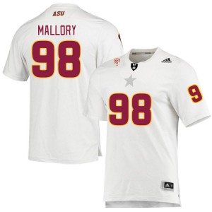 Men Dashaun Mallory White Arizona State Sun Devils #98 Jersey 919163-650