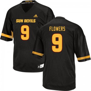Men Demetrious Flowers Black Arizona State University #9 Jersey 170209-939
