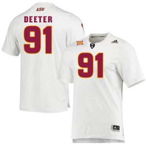 Men J.P. Deeter White Arizona State Sun Devils #91 Jersey 809644-336