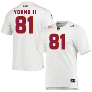 Men Jamaal Young II White Arizona State #81 Jersey 894642-906