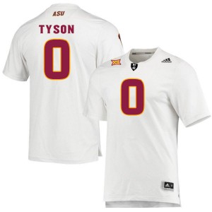 Men Jordyn Tyson White Arizona State University #0 Jersey 323823-820