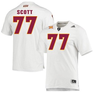 Men Kyle Scott White Sun Devils #77 Jersey 739105-886