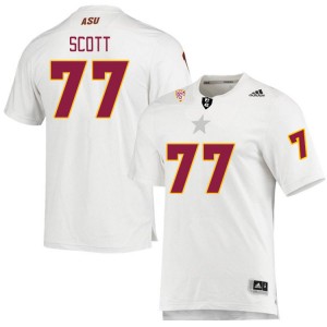 Men Kyle Scott White Sun Devils #77 Jersey 551502-462