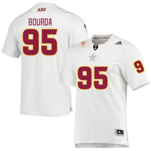 Men Kyran Bourda White Arizona State Sun Devils #95 Jersey 861705-239