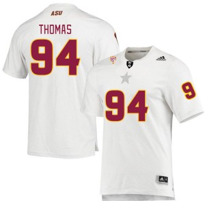 Men Landen Thomas White Arizona State University #94 Jersey 225232-301