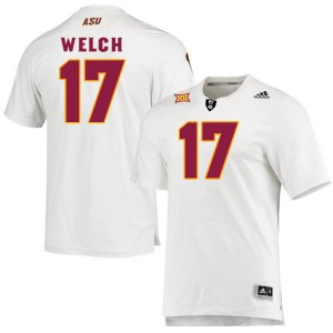 Men Laterrence Welch White Arizona State Sun Devils #17 Jersey 193508-731