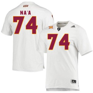 Men Sean Na'a White Sun Devils #74 Jersey 834167-909