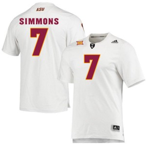 Men Shamari Simmons White Arizona State #7 Jersey 112428-813