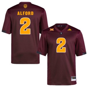 Men Xavion Alford Maroon Sun Devils #2 Jersey 599087-643