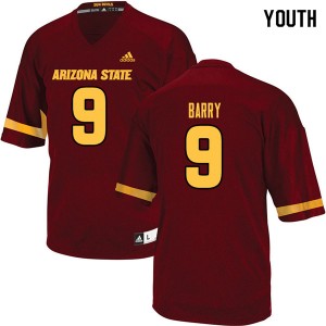 Youth Grayson Barry Maroon Arizona State Sun Devils #9 Jersey 711104-310
