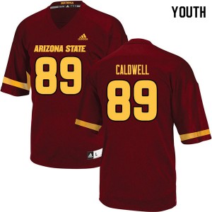 Youth Jarick Caldwell Maroon Arizona State Sun Devils #89 Jersey 386639-473