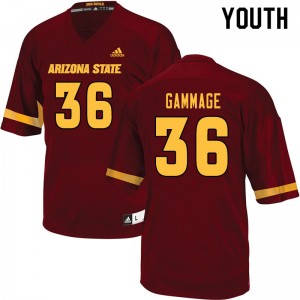 Youth Alijah Gammage Maroon Arizona State Sun Devils #36 Jersey 435430-717