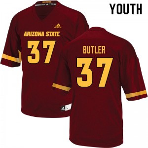 Youth Darien Butler Maroon Sun Devils #37 Jersey 384768-990