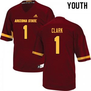 Youth Jordan Clark Maroon Arizona State University #1 Jersey 879007-248