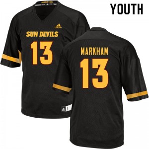 Youth Keon Markham Black Arizona State University #13 Jersey 827060-458