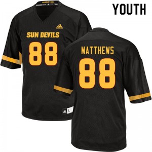 Youth Nolan Matthews Black Arizona State Sun Devils #88 Jersey 343402-469