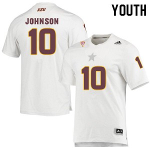 Youth Amiri Johnson White Arizona State University #10 Jersey 881707-914