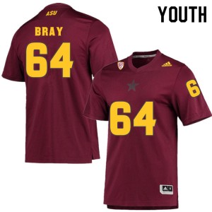 Youth Ben Bray Maroon Arizona State Sun Devils #64 Jersey 734739-798