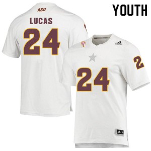 Youth Chase Lucas White Arizona State Sun Devils #24 Jersey 686151-434