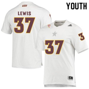 Youth Conner Lewis White Arizona State University #37 Jersey 523480-409