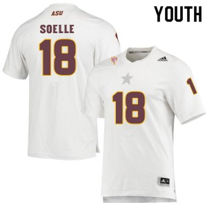 Youth Connor Soelle White Arizona State Sun Devils #18 Jersey 695077-395