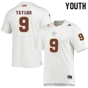 Youth D.J. Taylor White Arizona State #9 Jersey 419762-916