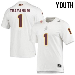 Youth DeaMonte Trayanum White Sun Devils #1 Jersey 594219-539